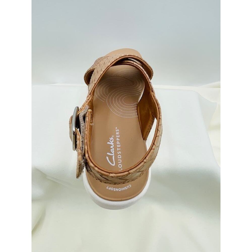 Clarks Brown Woven Slingback Platform Sandals NWOT - Picture 13 of 16